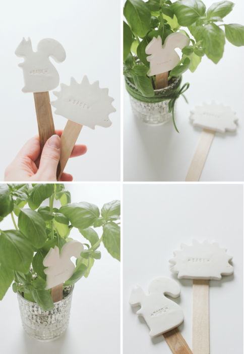 DIY:CLAY PLANT LABELS
