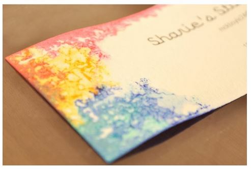 bb5 DIY. Tie Dyed Business Cards