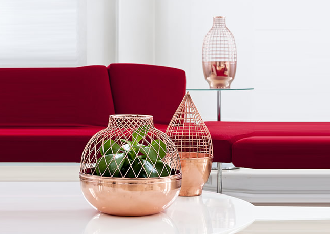 Grid vase for Gaia and Gino 13 Grid vase for Gaia and Gino 13 - Copper