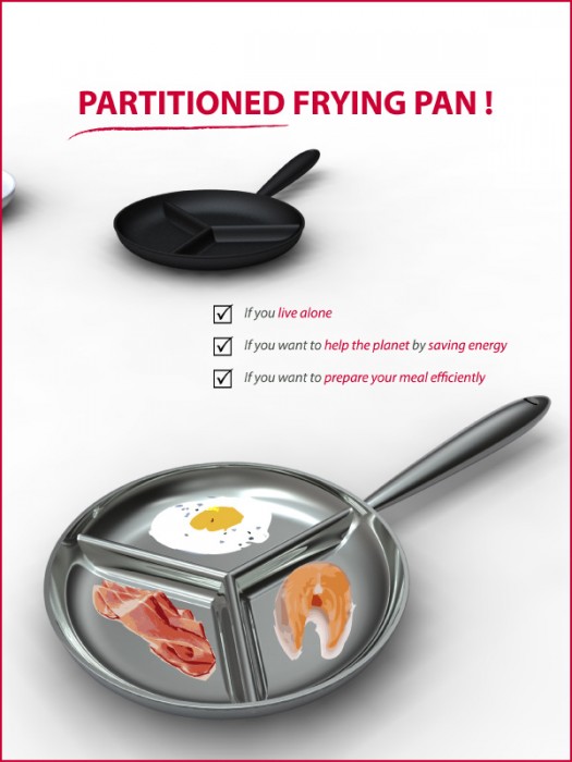 Partitioned Frying Pan Partitioned Frying Pan